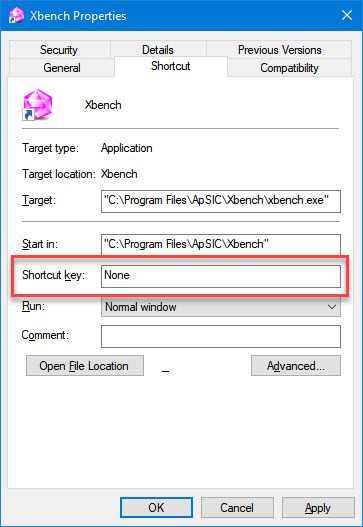 створення гарячої клавіші у windows