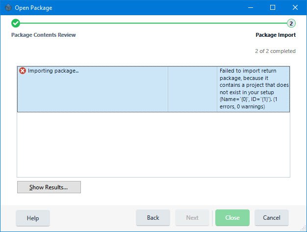 Як усунути помилку «Failed to open return package» в Trados Studio - 2